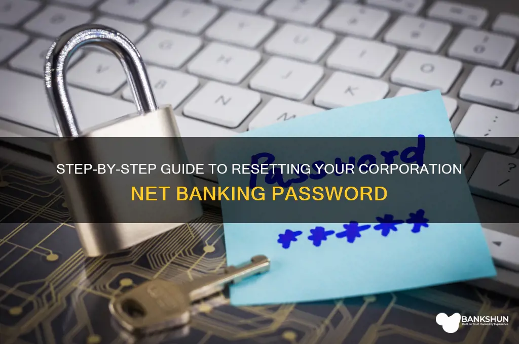 how to reset corporation net banking password