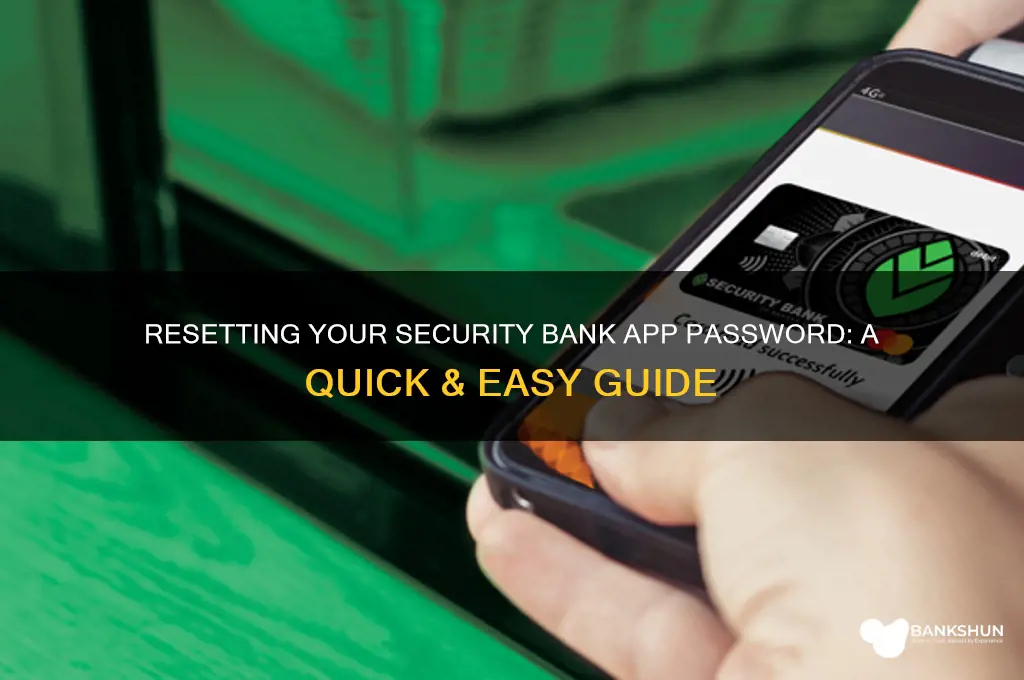 how to reset password security bank app