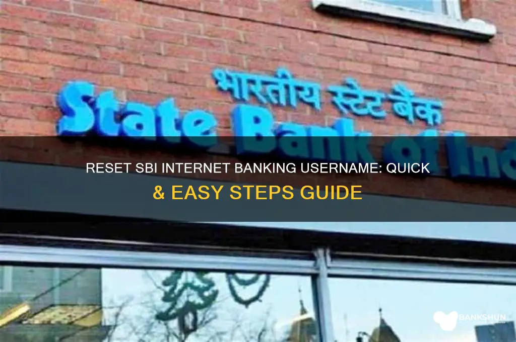 how to reset sbi internet banking username
