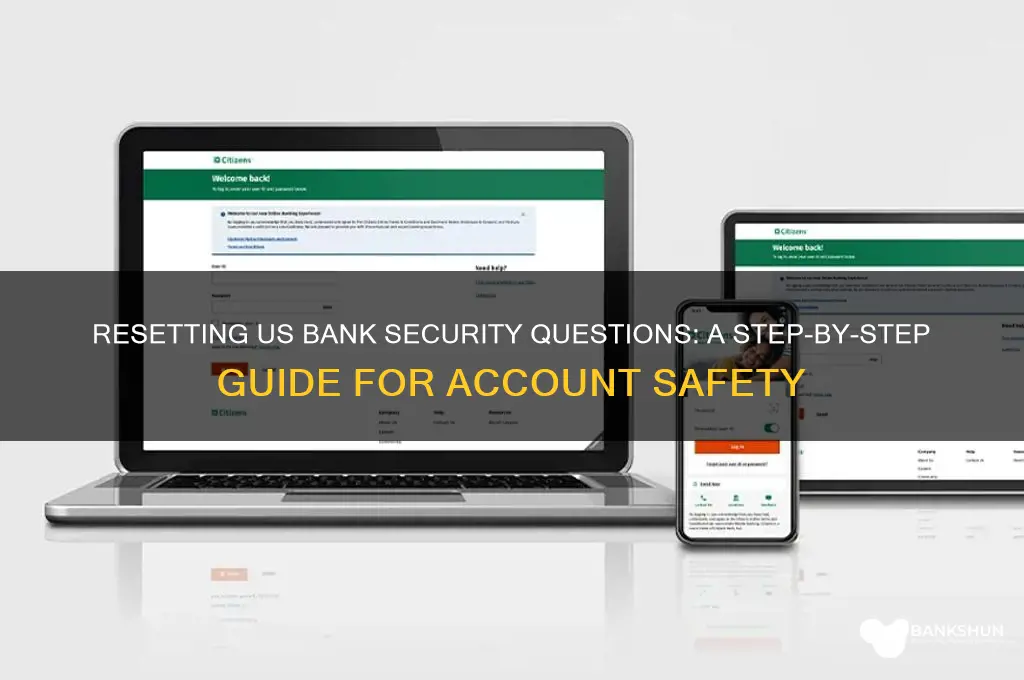 how to reset security questions us bank