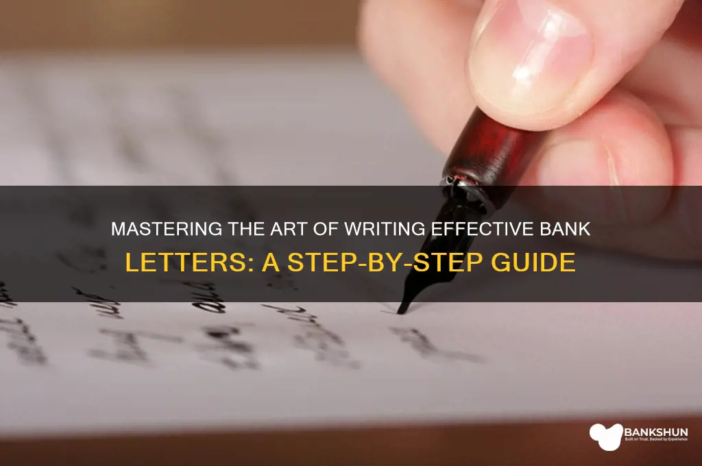 how to right a letter to bank