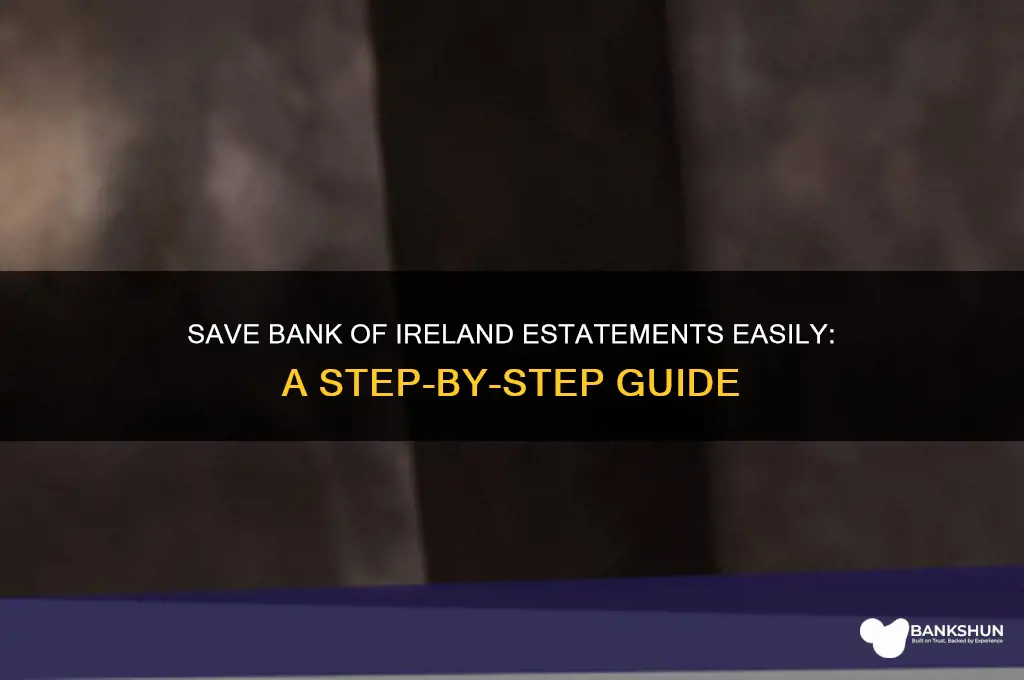 how to save bank of ireland estatements