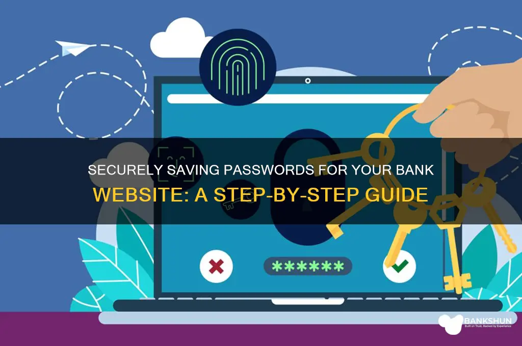 how to save passwords to bank website