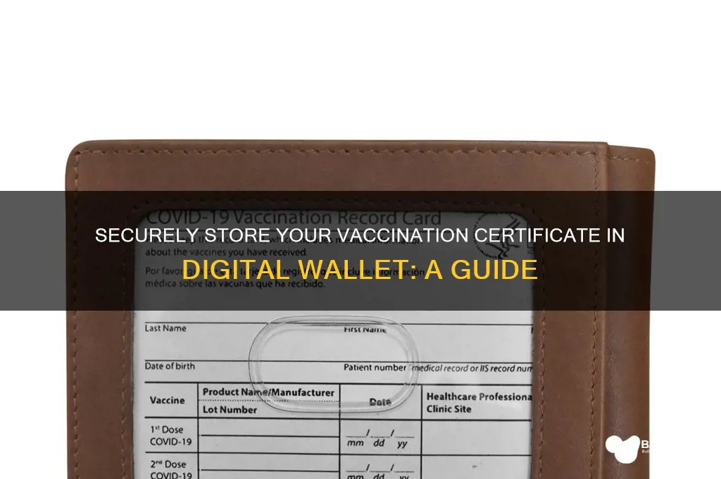 how to save vaccination certificate in wallet