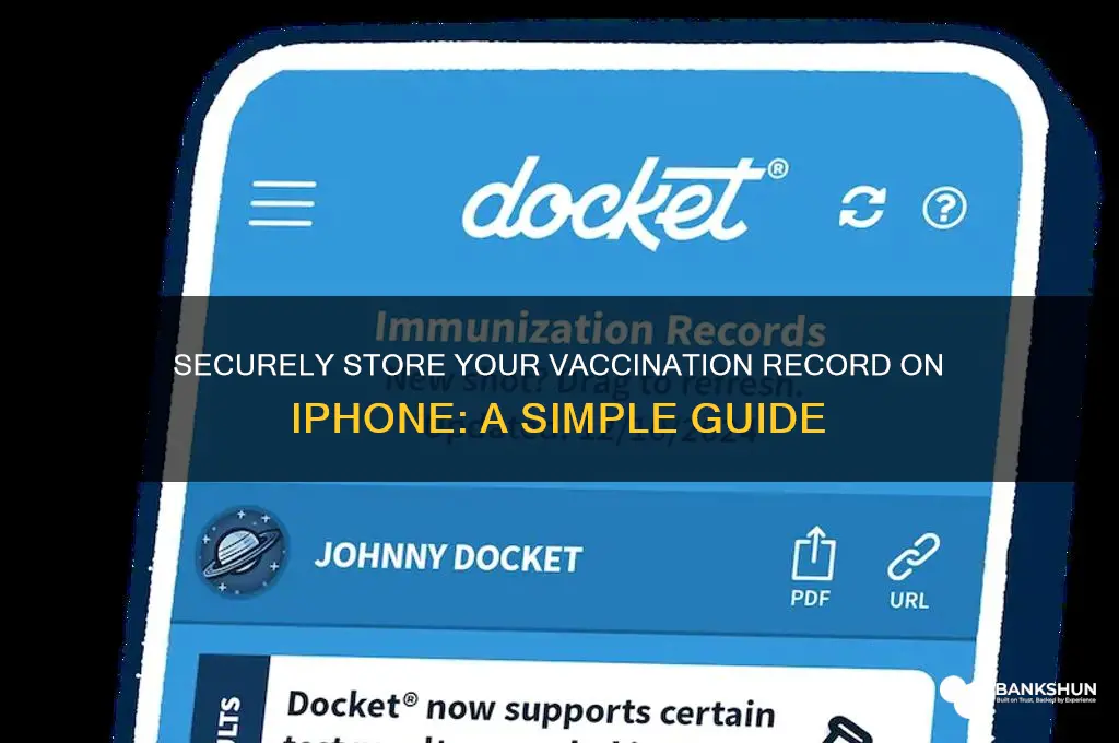 how to save vaccination record on iphone
