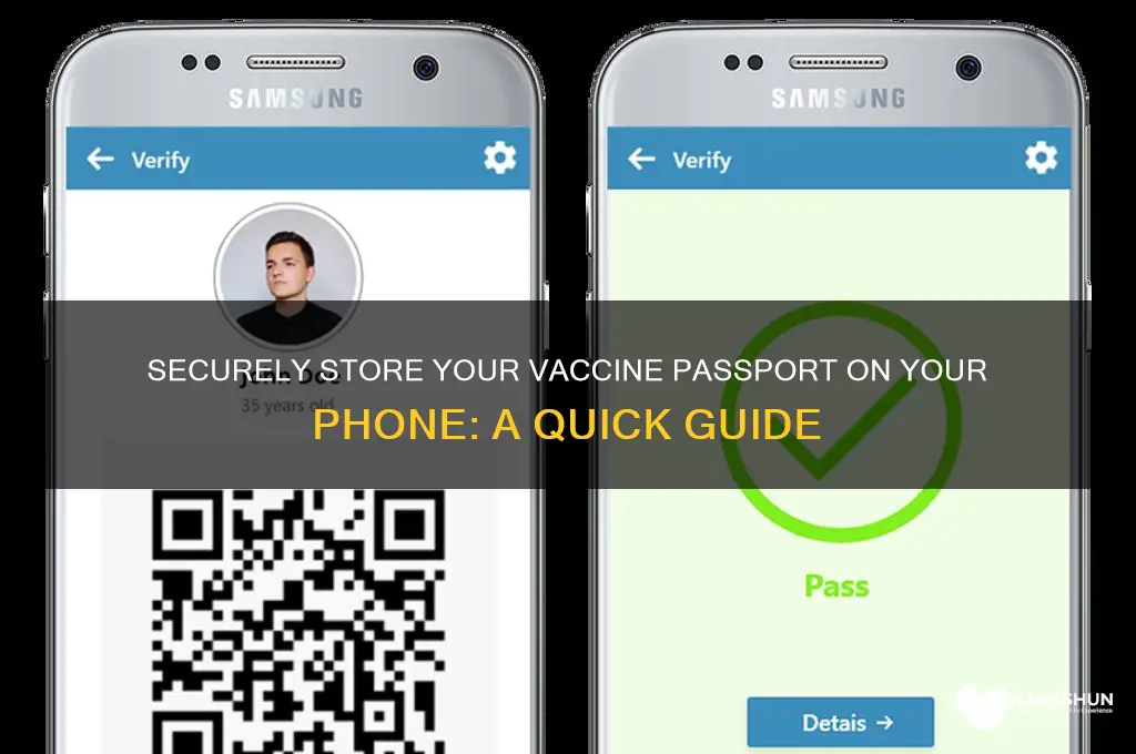 how to save vaccine passport on phone