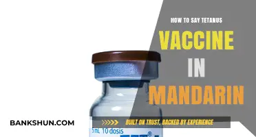 Learn Mandarin: How to Say Tetanus Vaccine in Chinese