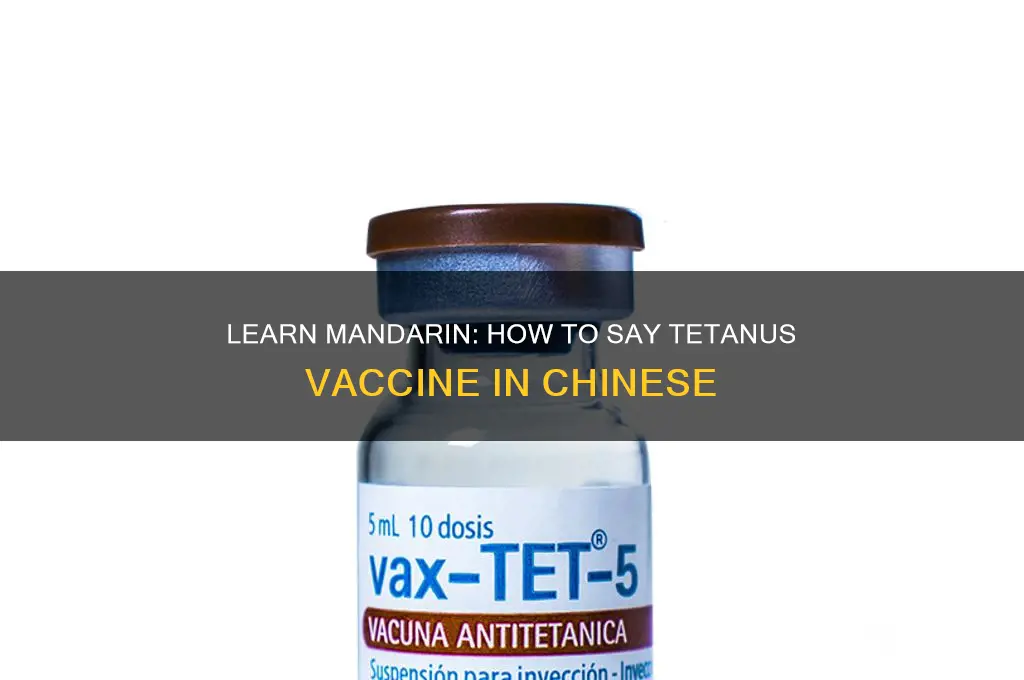how to say tetanus vaccine in mandarin