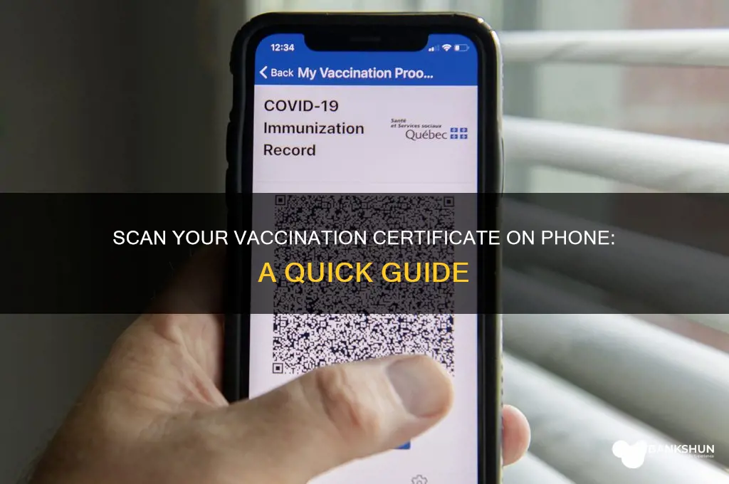 how to scan vaccination certificate on phone