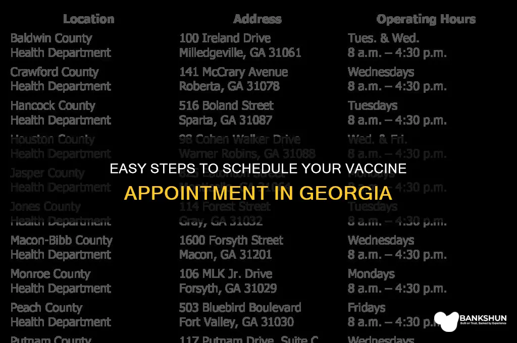 how to schedule a vaccine in georgia