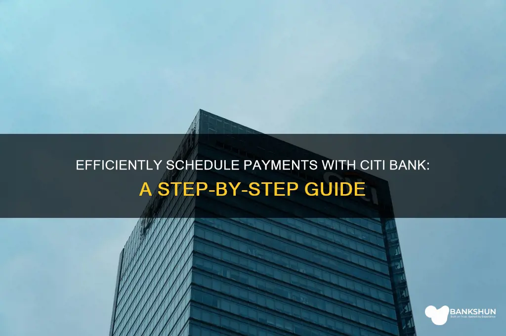 how to schedule payments with citi bank