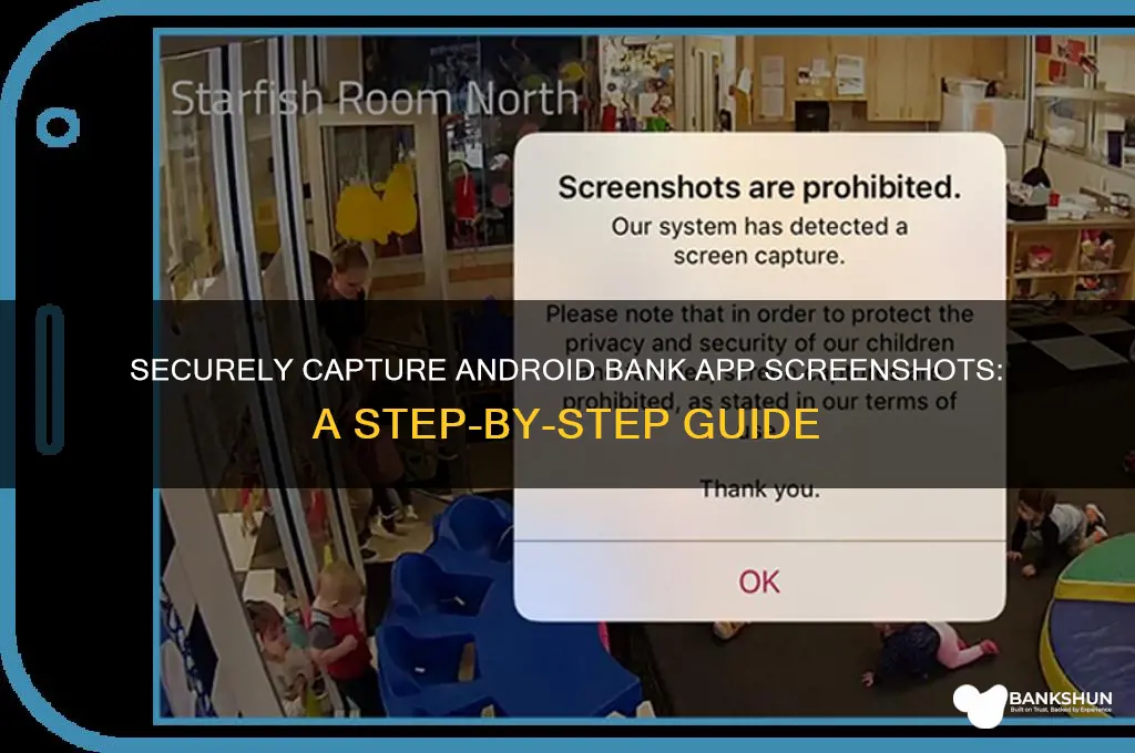 how to screenshot bank app on android