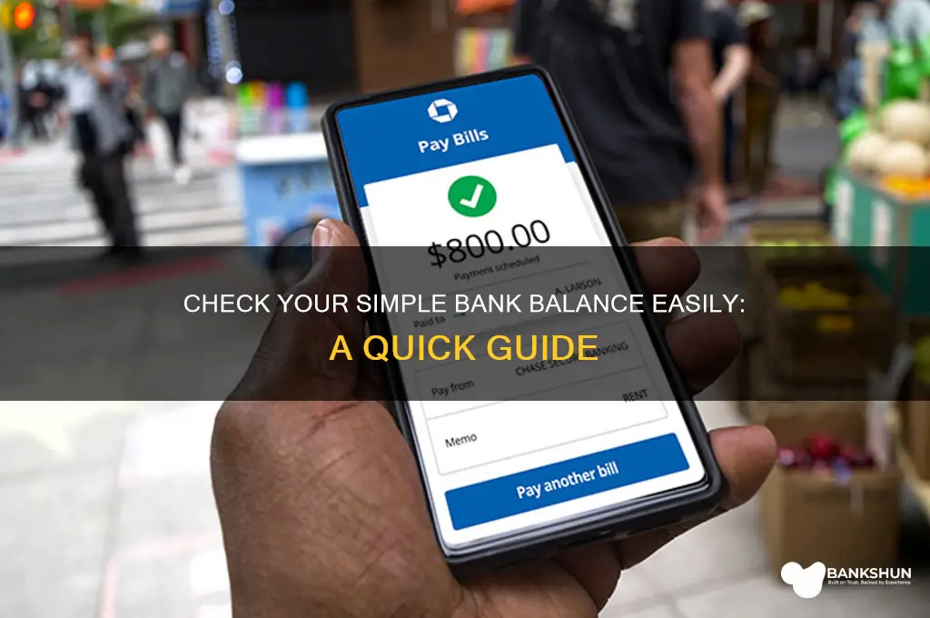 how to see balance in simple bank