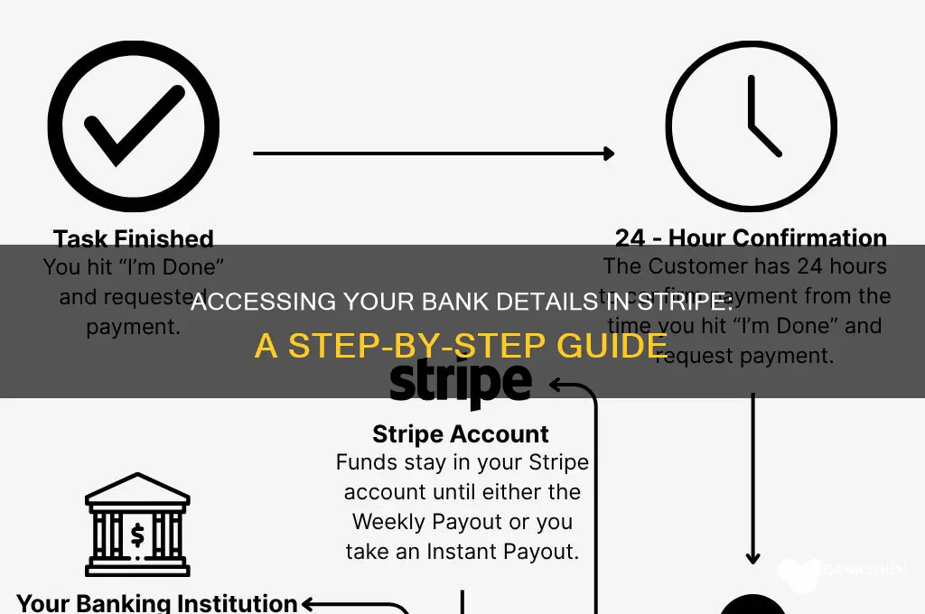 how to see bank info for stripe