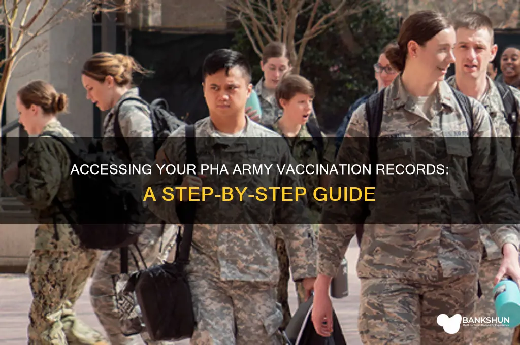 how to see vaccinations from pha army