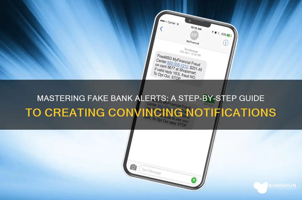 how to send a fake bank alert
