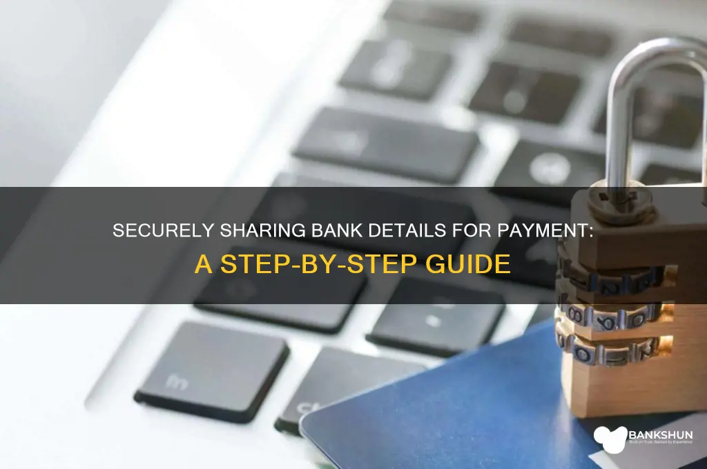how to send bank details for payment