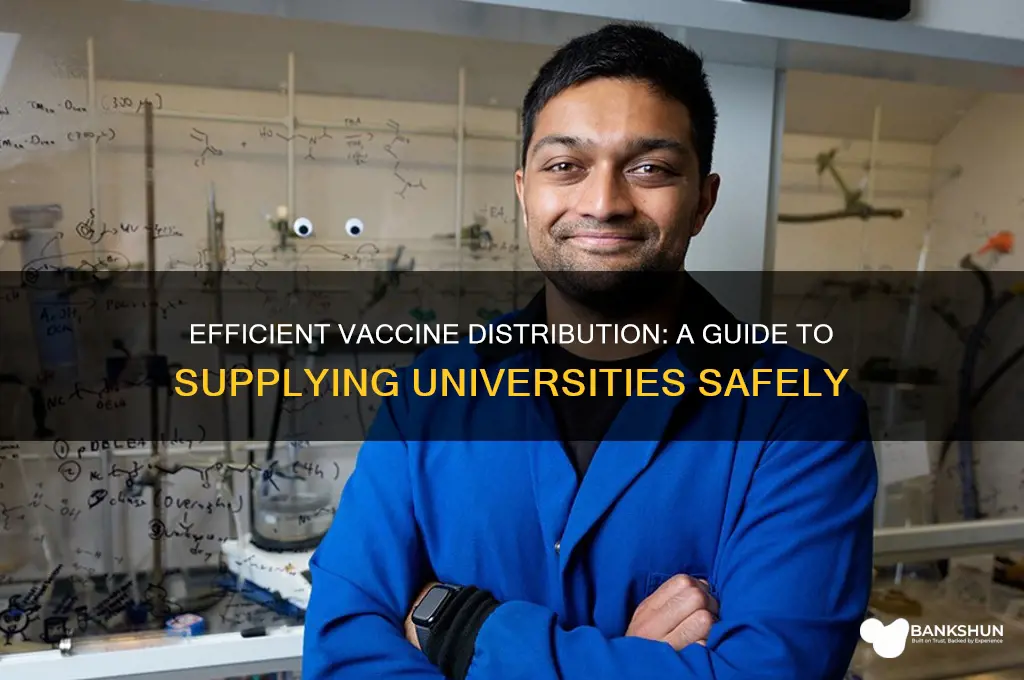 how to send vaccines to a university