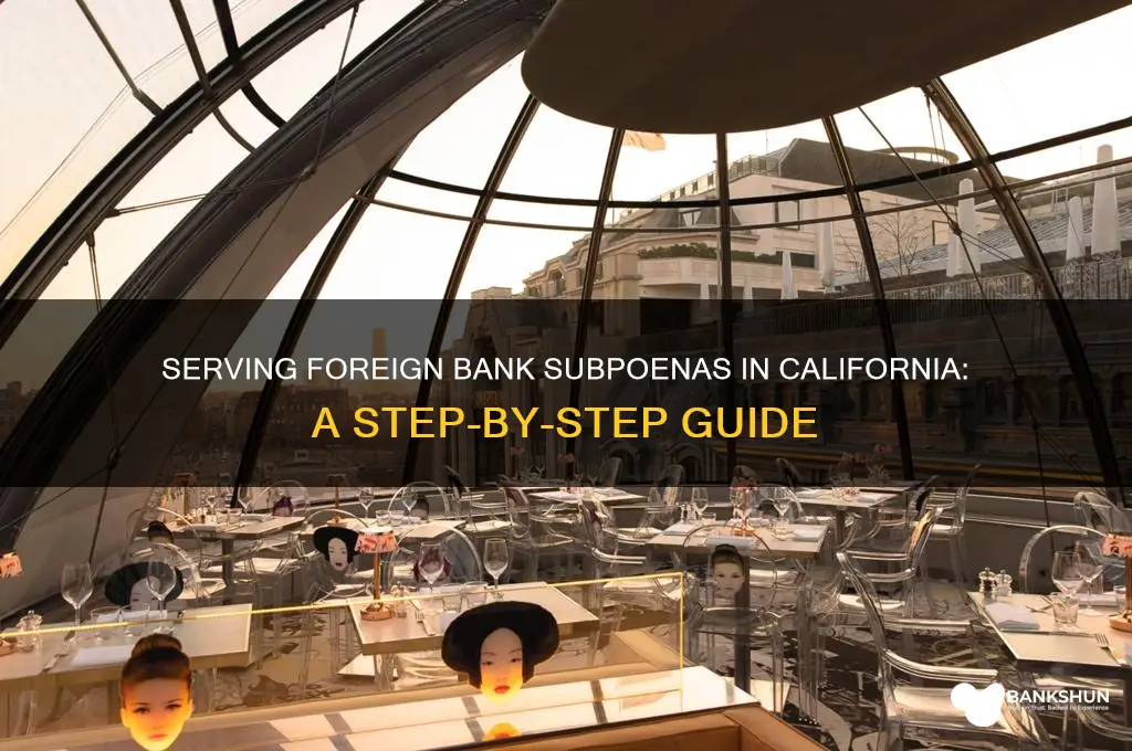 how to serve foreign bank in california