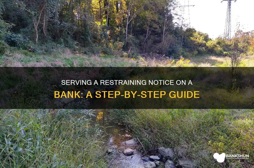 how to serve restraining notice on bank