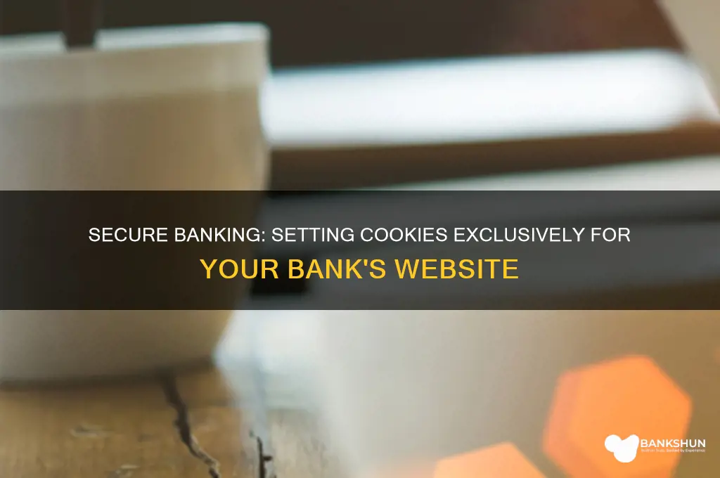 how to set cookies for bank only