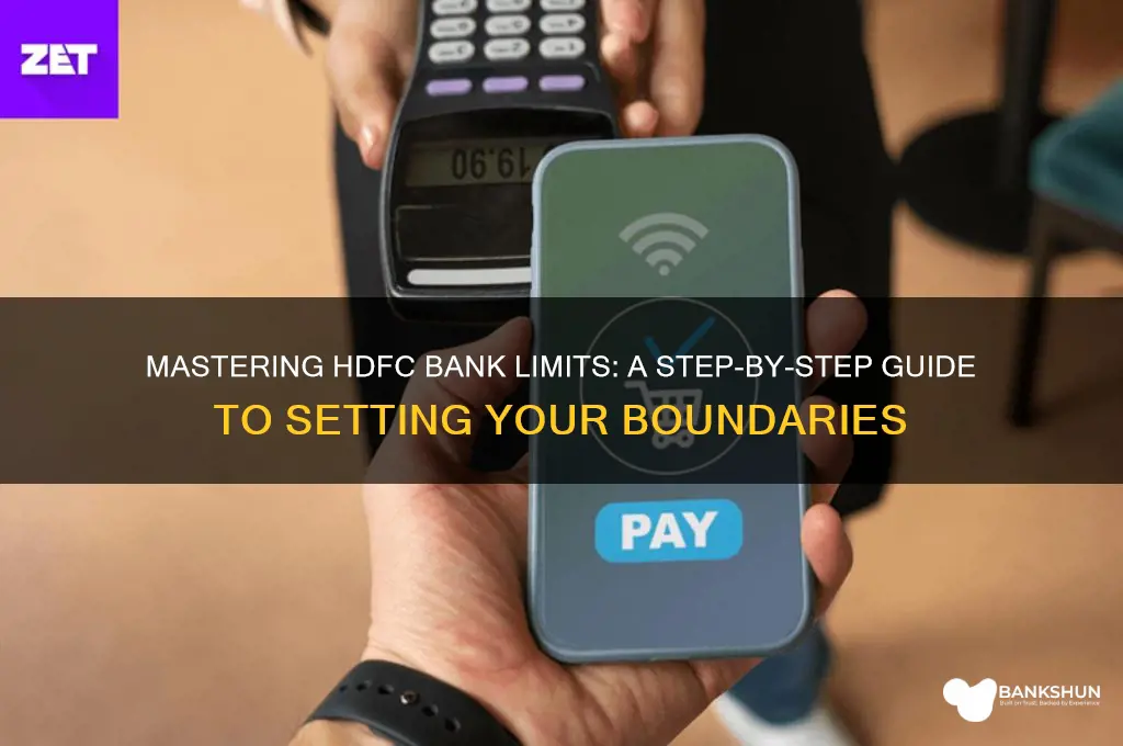 how to set limit in hdfc bank