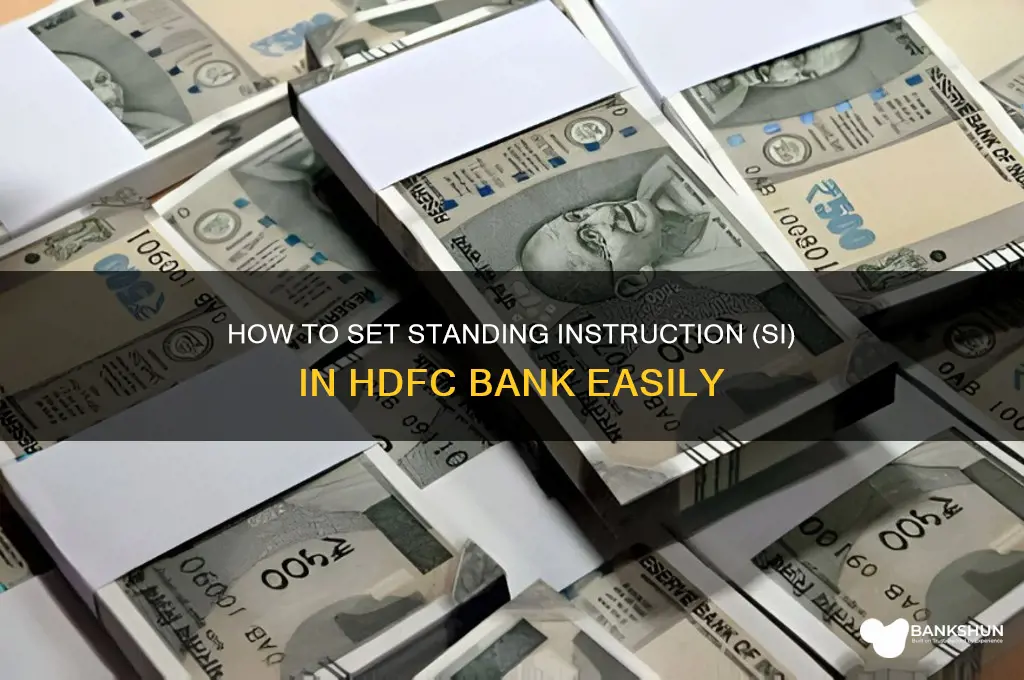 how to set si in hdfc bank