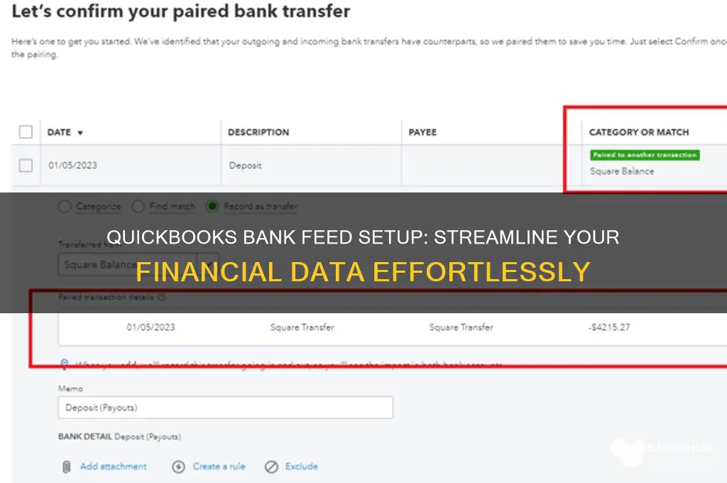 how to set up bank feed quickbooks