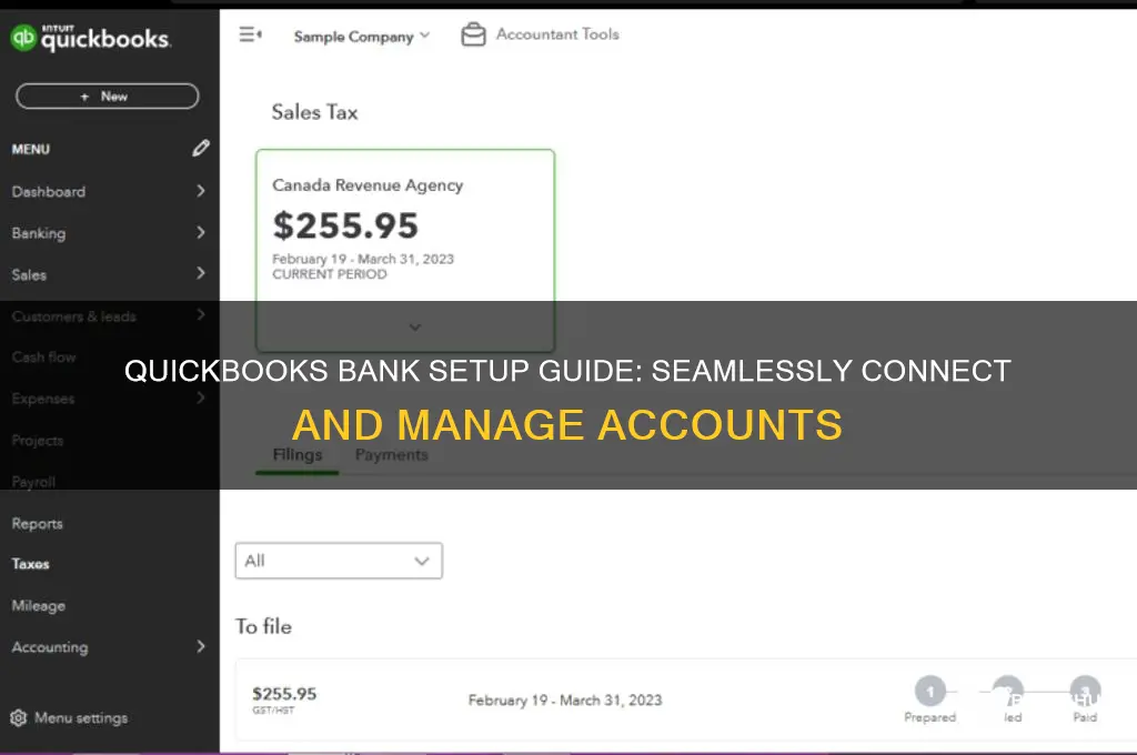 how to set up bank in quickbooks