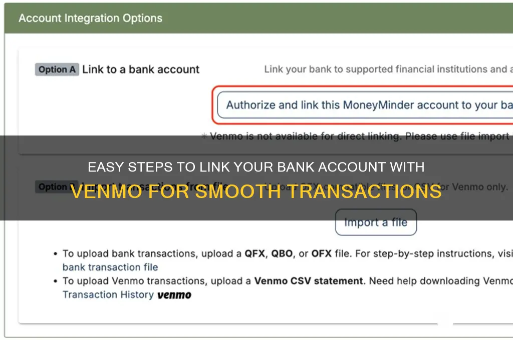 how to set up bank in venmo