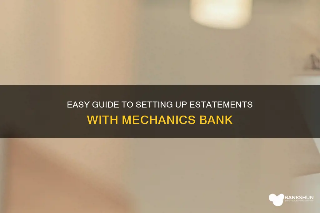 how to set up estatements mechanics bank