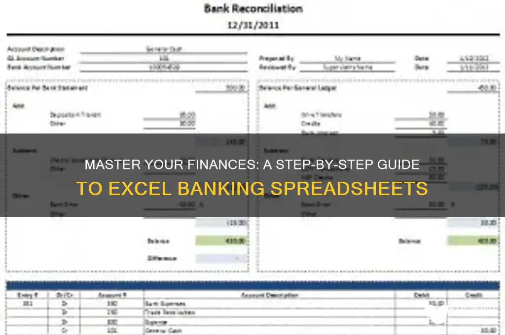 how to set up excel banking spreadsheet