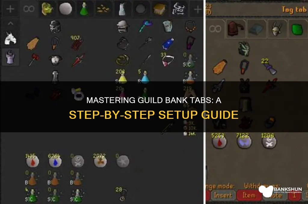 how to set up guild bank tabs