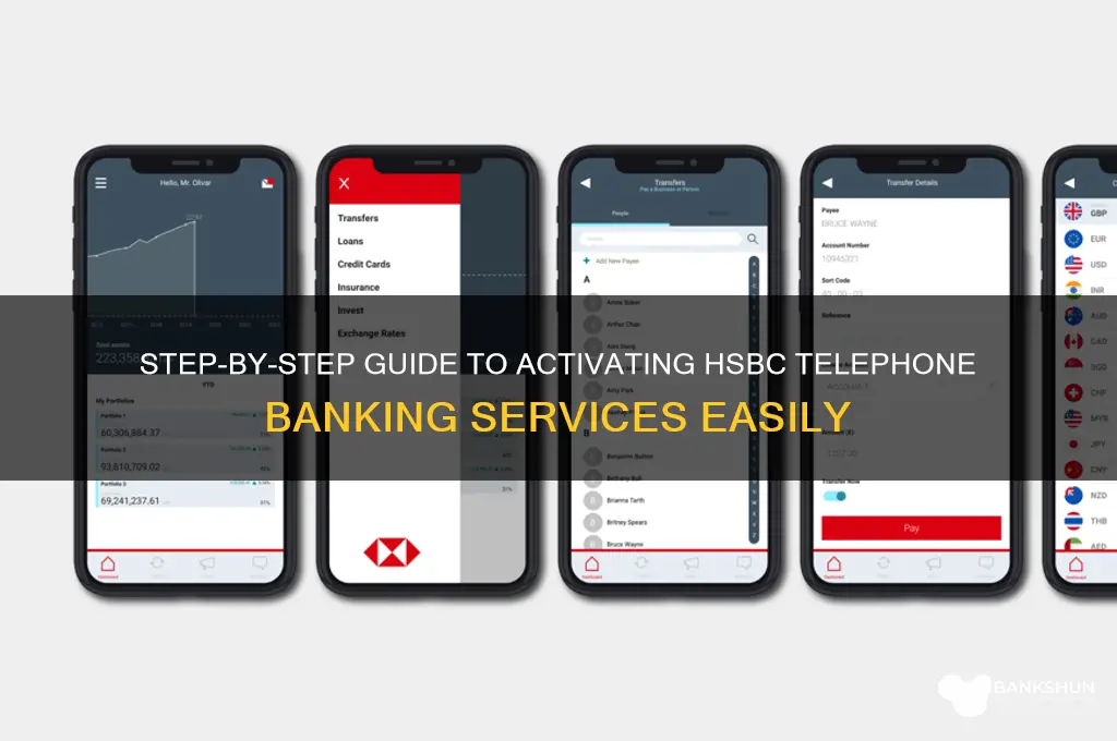 how to set up hsbc telephone banking