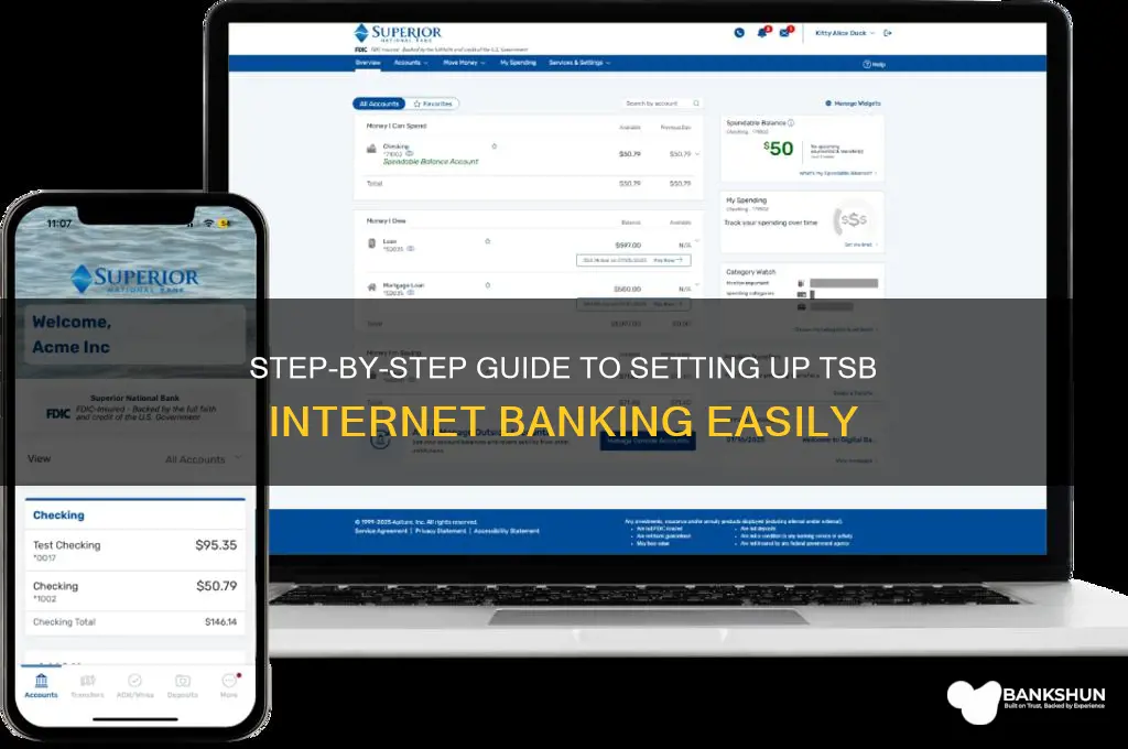 how to set up internet banking tsb