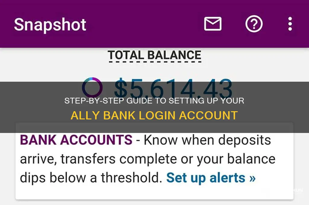 how to set up login ally bank