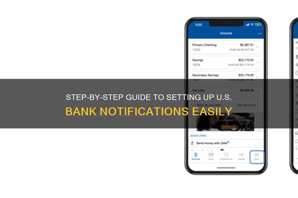 how to set up notifications us bank
