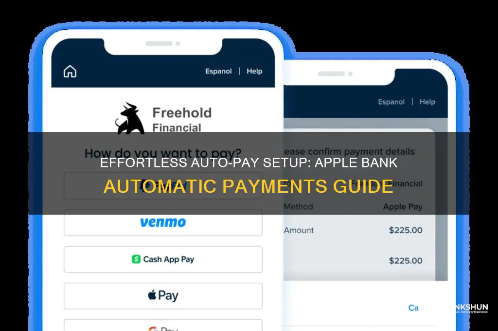how to setup automatic payments apple bank