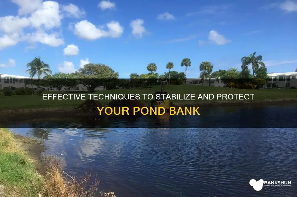 how to shore up a pond bank