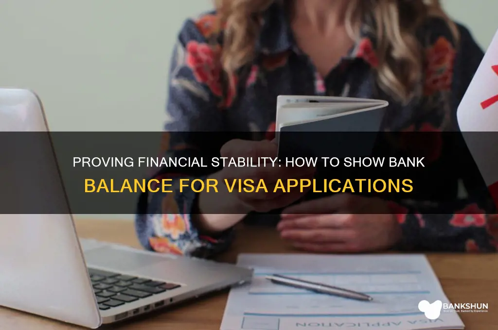 how to show bank balance for visa