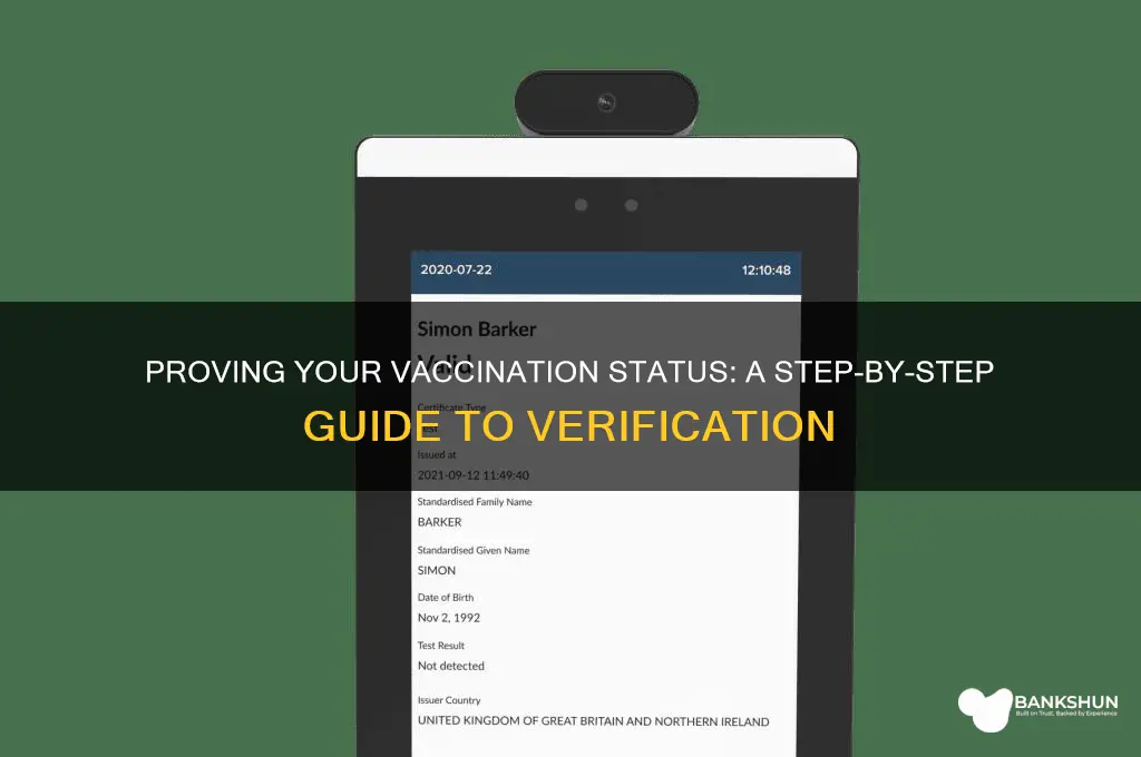 how to show i have been vaccinated
