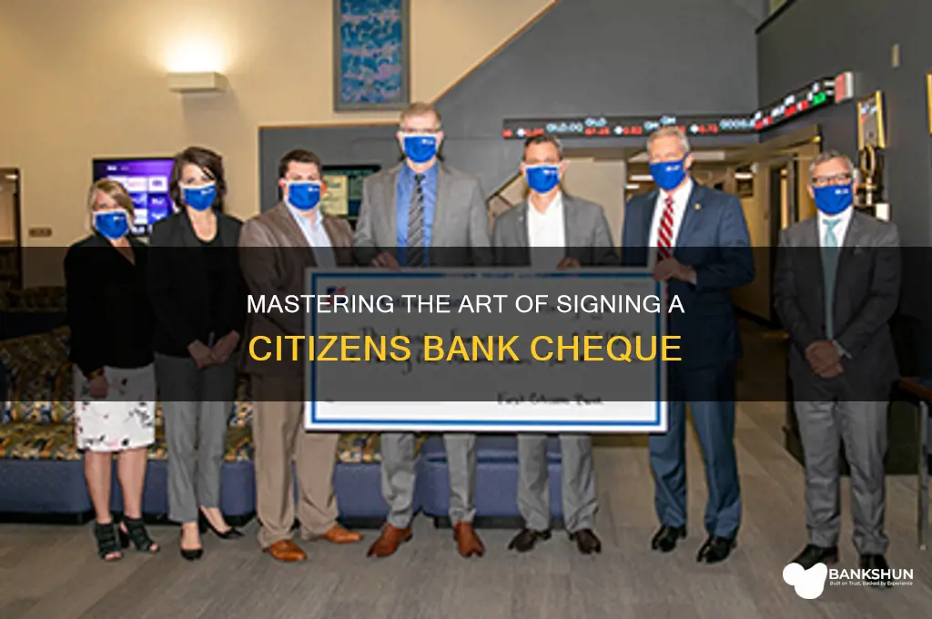 how to sign a citizen bank cheque