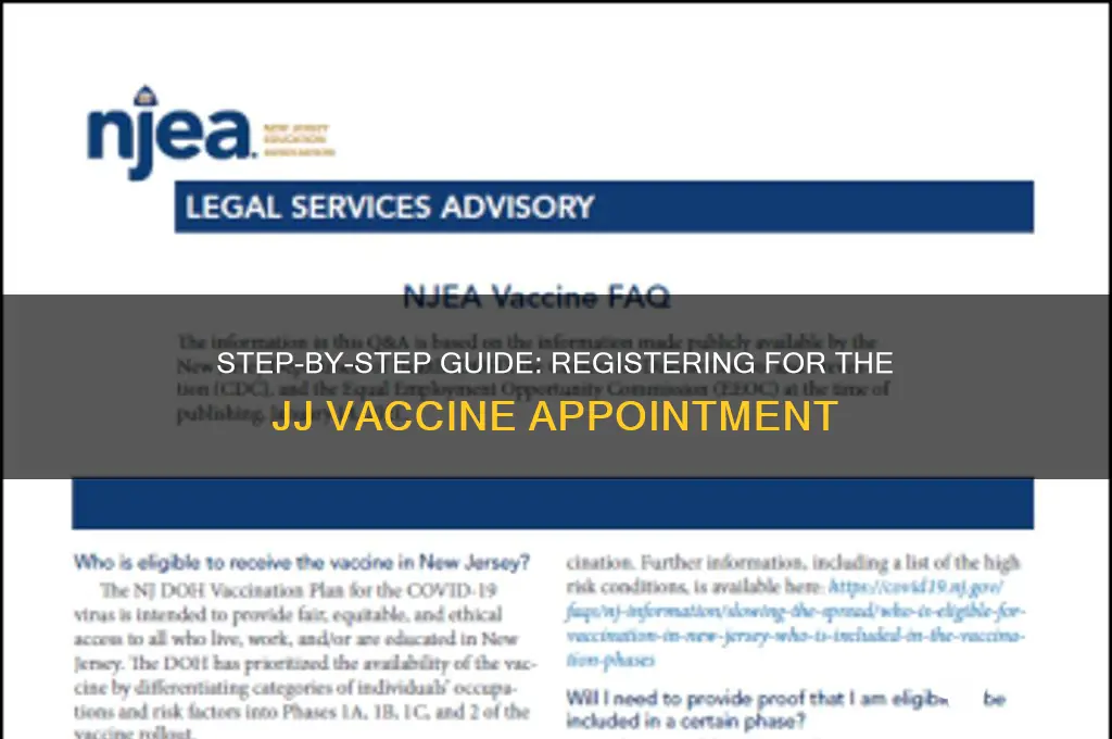 how to sign up for jj vaccine