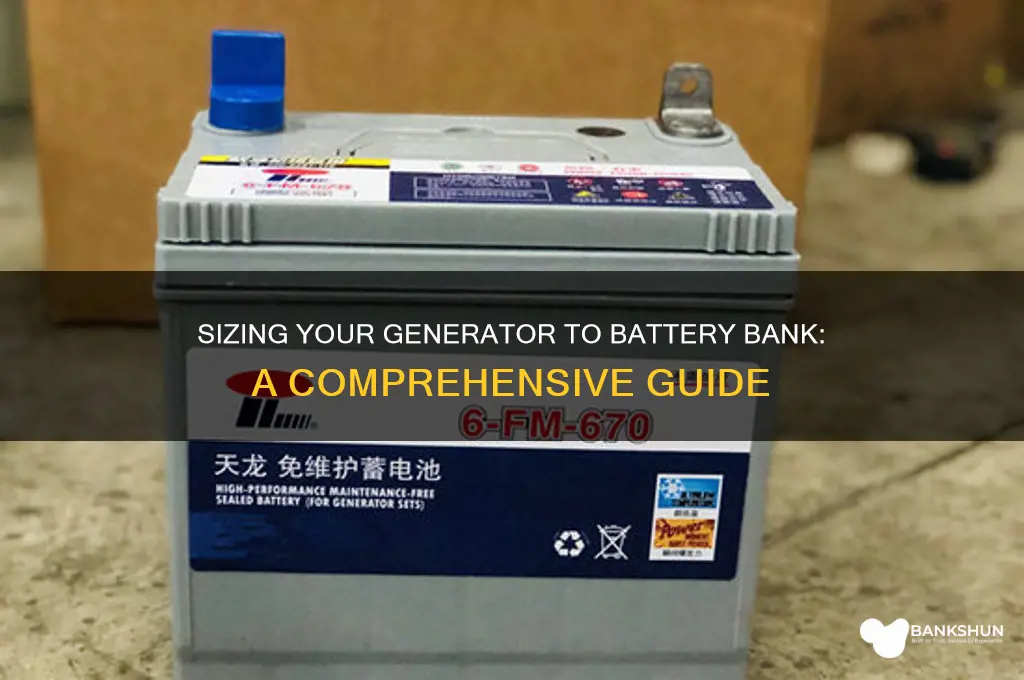 how to size generator to battery bank