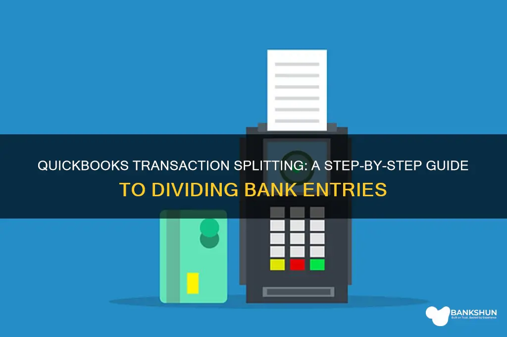 how to split a bank transaction quickbooks