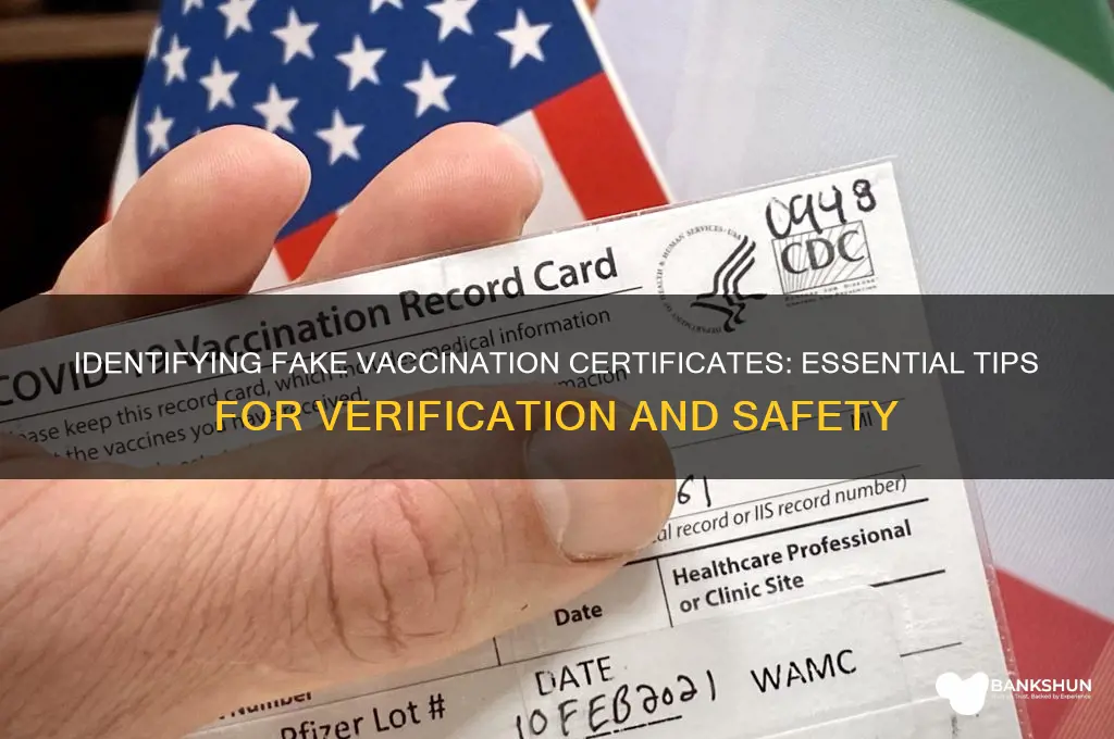 how to spot a fake vaccination certificate