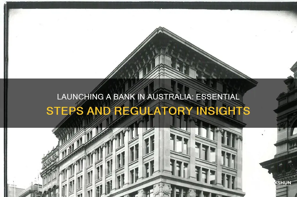 how to start a bank in australia