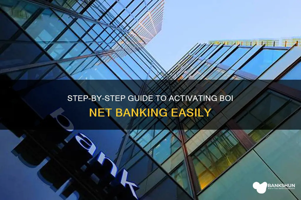 how to start net banking in boi