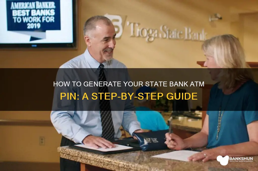 how to state bank atm pin generate