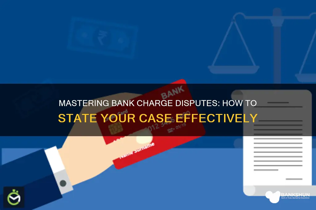 how to state charge for bank charge